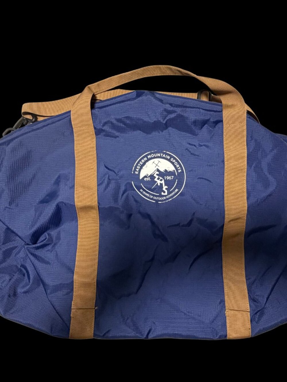 Eastern Mountain Sports EMS Blue Nylon Duffel Bag Travel Gym Weekend Carry-On